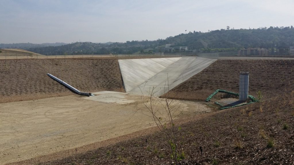 Dry drainage basin landscape