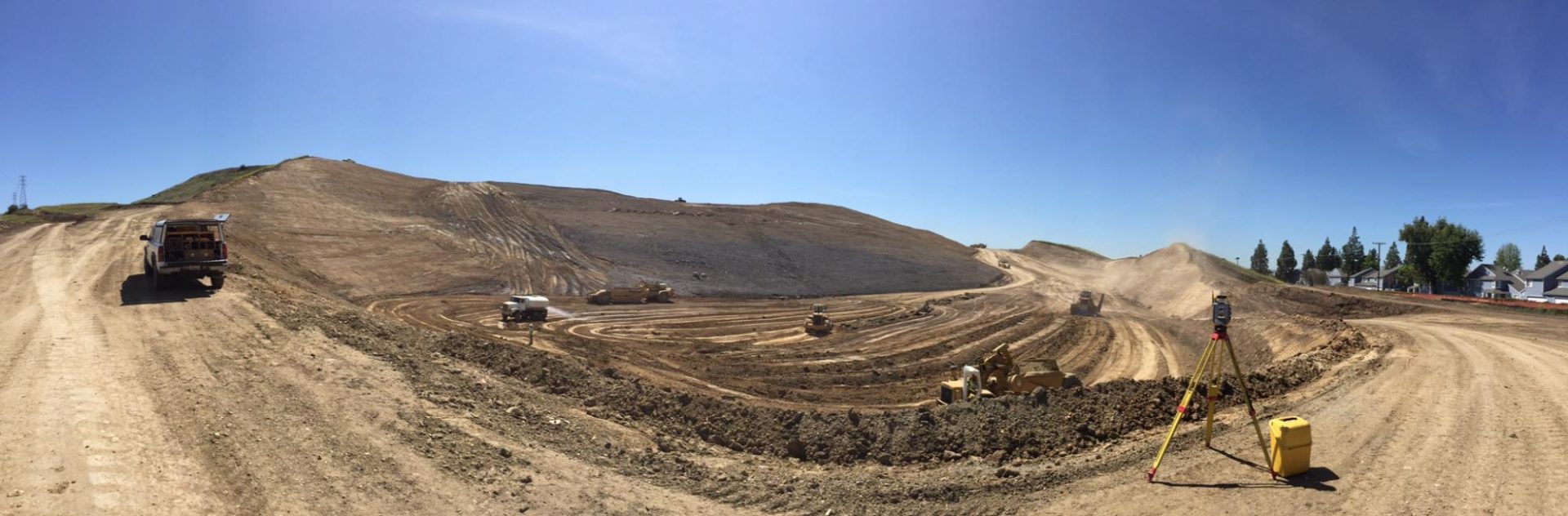 Construction site with machinery