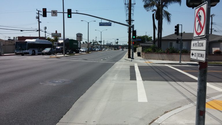 Traffic signal at intersection